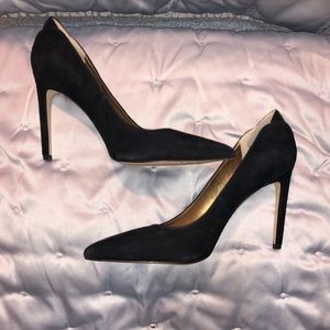 Sam Edelman Black Suede Sexy Pumps